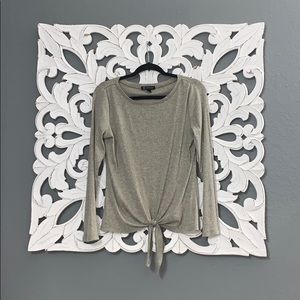 Women’s INC Metallic Gold Bow Tied Top L